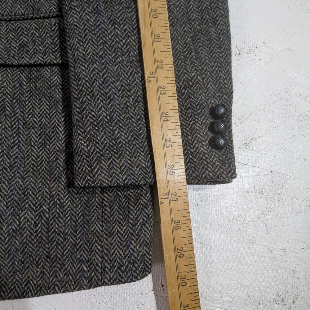 Clark 100% Wool Herringbone Blazer 48L Gray Brown - Picture 5 of 16